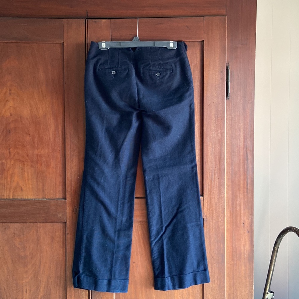 Loft Marisa Trouser Pants slacks dress navy size 2 bootcut flare - Picture 2 of 5